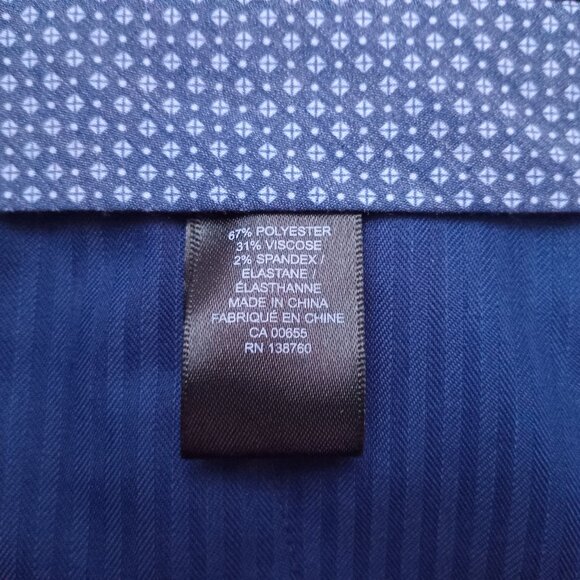 RW & Co Women's Dress Pants Two-Tone Blue Tailored Fit Straight Leg Size 6/7 - Picture 3 of 7